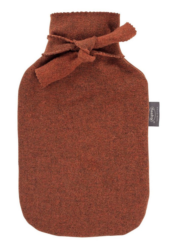 Fashy Wärmflasche Wärmflasche mit hochwertigem Bezug Braun 2 Liter Fashy 67406-24 von Fashy