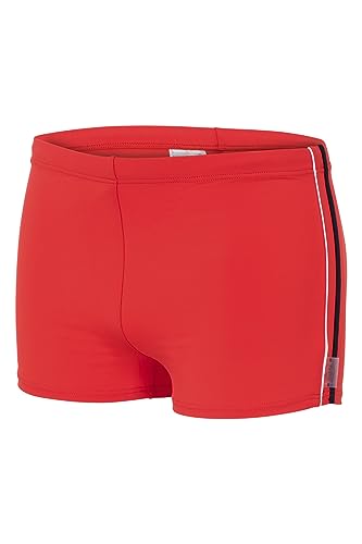 fashy Badehose für Jungen, rot mit Streifen weiß, schwarz von Fashy