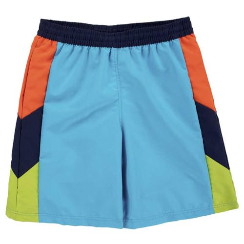 fashy Jungen Bermudas aus PES Microfaser, türkis mit Farbblock-Streifen von Fashy