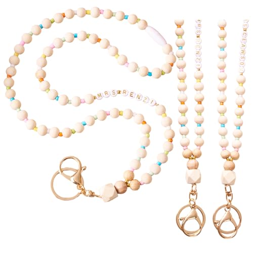 Benutzerdefinierte Name Card Holder Lanyard,Personalisiertes Lehrer-Schlüsselband mit Ausweishalter, buntes Namensdesign, Sicherheitsfunktion von Fasinheaco