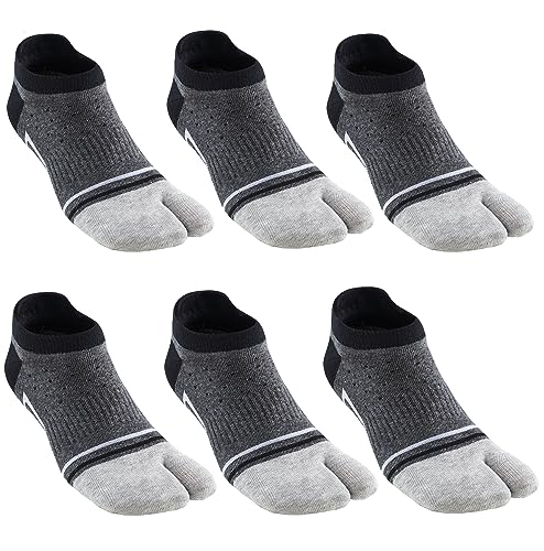 Fasot Herren Tabi Socken Flip Flop Split Toe Big Toe Baumwolle Athletic 4er Pack 6 Pack, 6 Farbe C, Medium von Fasot