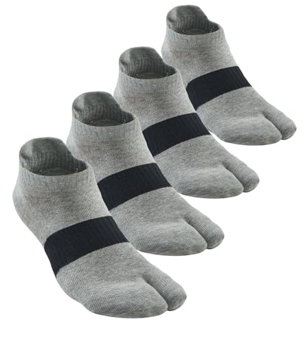 Herren Tabi Socken Flip Flop Split Toe Big Toe Baumwolle Athletic 4er Pack 6 Pack, Farbe 17, Medium von Fasot