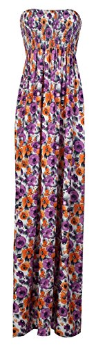 Fast Fashion Damen Maxi Kleid Azteken Tribal Tierleoparddruckscher Boobtube von Fast Fashion