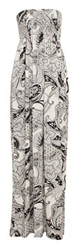 Fast Fashion Damen Maxi Kleid Azteken Tribal Tierleoparddruckscher Boobtube von Fast Fashion