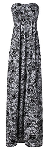 Fast Fashion Damen Maxi Kleid Azteken Tribal Tierleoparddruckscher Boobtube von Fast Fashion