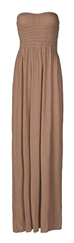 Fast Fashion Damen Maxi Kleid Plus Größe Plain Umführungsvorrichtung Bandeau von Fast Fashion