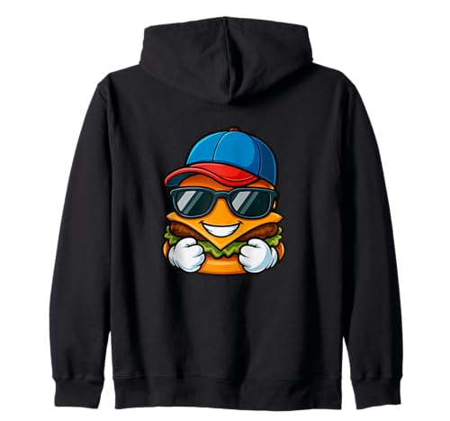 Cooles Cartoon-Hamburger Baseball-Kinder-Design Kapuzenjacke Cooles Cartoon-Hamburger Baseball-Kinder-Design Kapuzenjacke von Fast Food Fun Baseball Kid Hamburger Lovers