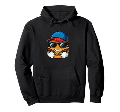 Cooles Cartoon-Hamburger Baseball-Kinder-Design Pullover Hoodie Cooles Cartoon-Hamburger Baseball-Kinder-Design Pullover Hoodie von Fast Food Fun Baseball Kid Hamburger Lovers