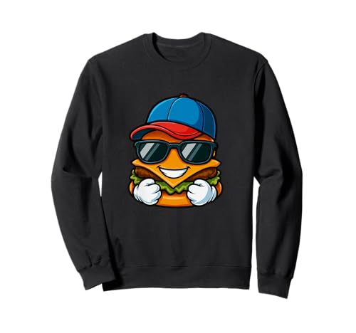 Cooles Cartoon-Hamburger Baseball-Kinder-Design Sweatshirt Cooles Cartoon-Hamburger Baseball-Kinder-Design Sweatshirt von Fast Food Fun Baseball Kid Hamburger Lovers