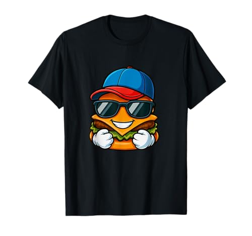 Cooles Cartoon-Hamburger Baseball-Kinder-Design T-Shirt Cooles Cartoon-Hamburger Baseball-Kinder-Design T-Shirt von Fast Food Fun Baseball Kid Hamburger Lovers