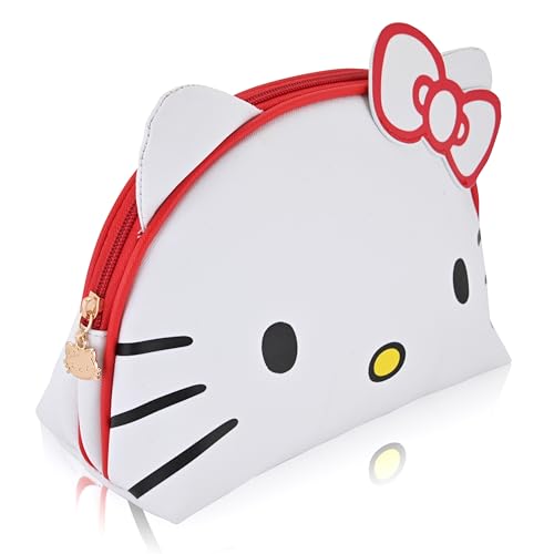 Fast Forward Hello Kitty, Stitch oder Minnie Mouse Make-up-Tasche für Damen, Minnie Mouse Reise-Kulturbeutel aus PU-Leder, hello kitty von Fast Forward