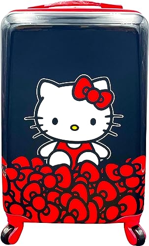 Fast Forward Kinder-Handgepäck, 50,8 cm, leicht, lizenziert, Hard-Side, Mehrfarbig, Carry-On 20 Inch, Hello Kitty-schwarz von Fast Forward