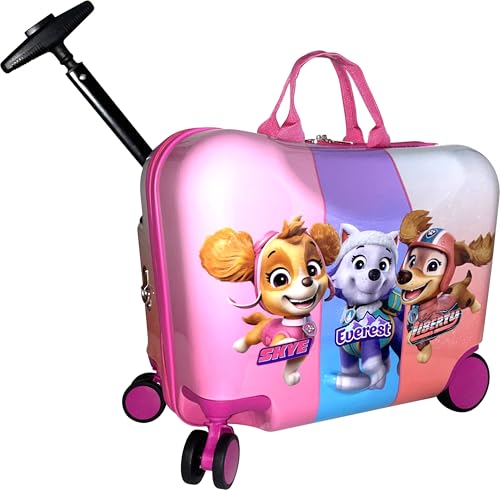 Fast Forward Paw Patrol Kinderkoffer zum Aufsitzen, 45,7 cm, für Mädchen, Handgepäck mit Rollen von Fast Forward