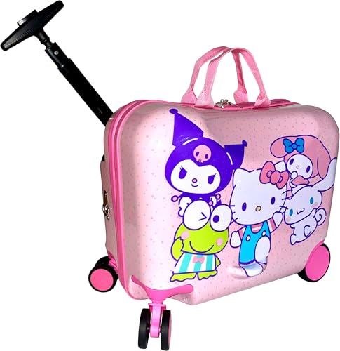 Fast Forward Ride-On 45,7 cm Koffer für Kinder/Abschleppen Kleinkind Handgepäck mit Rollen, Mehrfarbig, Large, Hello Kitty and Friends von Fast Forward