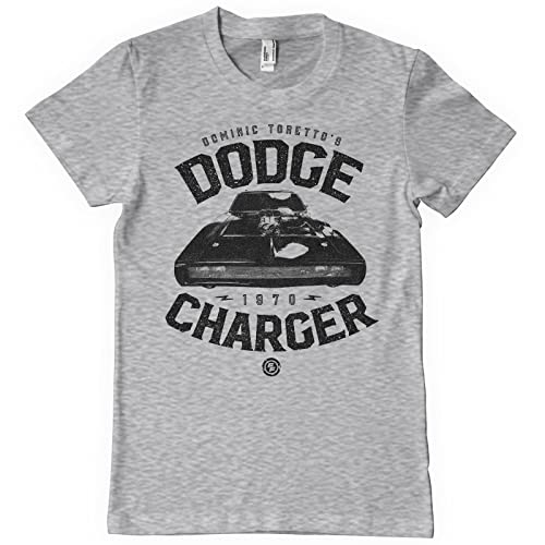 Fast & Furious Offizielles Lizenzprodukt Toretto's Dodge Charger Herren T-Shirt (Heather Gray), Medium von Fast & Furious