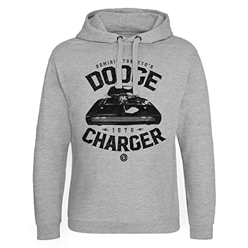 Unbekannt Fast & Furious Offizielles Lizenzprodukt Toretto's Dodge Charger Epic Kapuzenpullover (Heather Gray), Medium von Fast & Furious