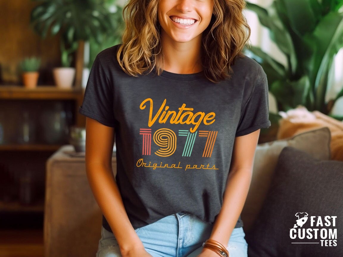 47. Geburtstag Shirt, Vintage T 1977 47.geburtstag Geschenk Für Frauen, Shirt Männer, Retro Shirts von FastCustomTees
