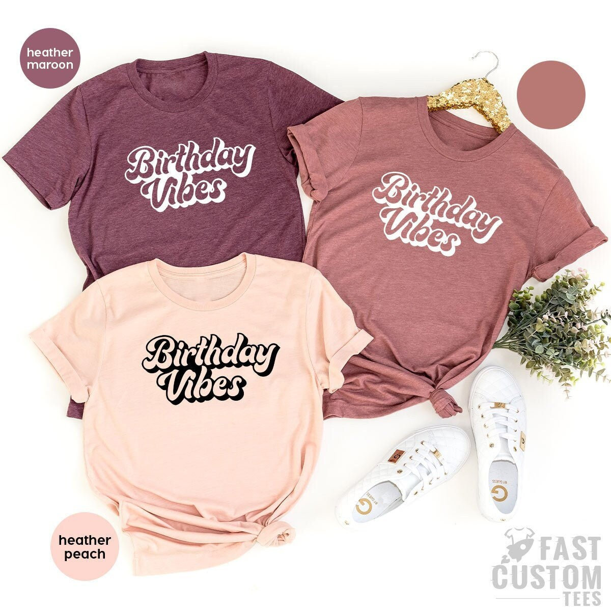 Geburtstag T-Shirt, Frauen Shirt, Vibes Tshirt, Retro Geburtstagsgeschenk, Geschenkidee von FastCustomTees