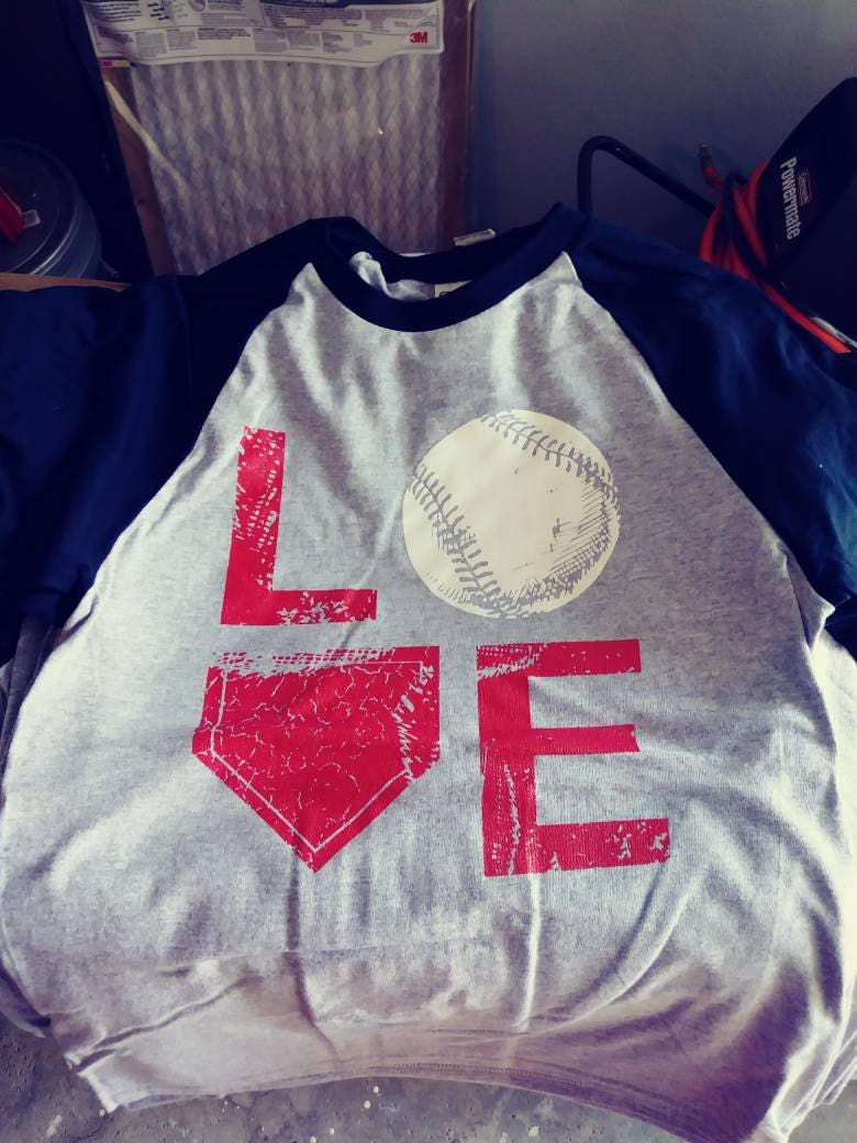 Love Baseball Raglan 3/4Th Sleeve T-Shirts von FastTrackSports