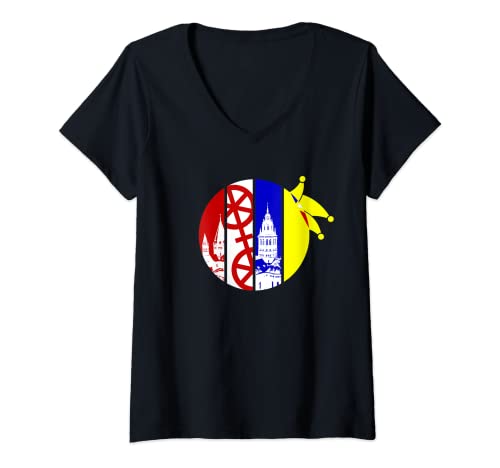 Damen Mainzer Meenzer für echte Mainzer Fastnacht T-Shirt mit V-Ausschnitt Damen Mainzer Meenzer für echte Mainzer Fastnacht T-Shirt mit V-Ausschnitt von Fastnacht Mainzer Meenzer