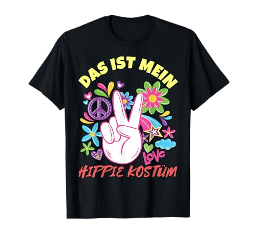 Das ist Mein Hippie Kostüm Last Minute Geschenk Herren Damen T-Shirt Das ist Mein Hippie Kostüm Last Minute Geschenk Herren Damen T-Shirt von Geburtstag Karneval Halloween Oktoberfest Kostüm