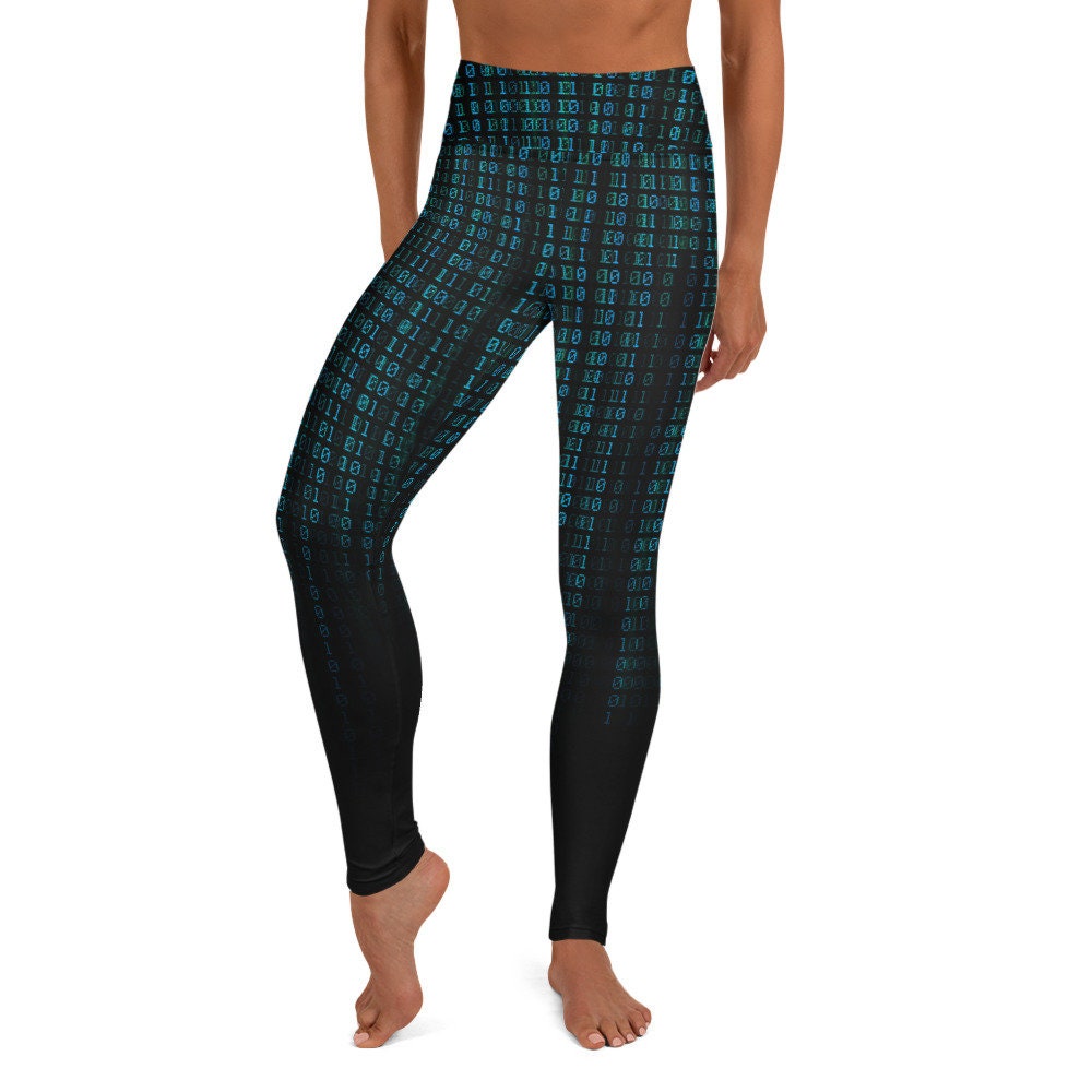 No 1's A Zero Leggings - Binärcode Mathe Matrix Computer Programmierer Welt Mathematik Tag von FatCatProductionsCo