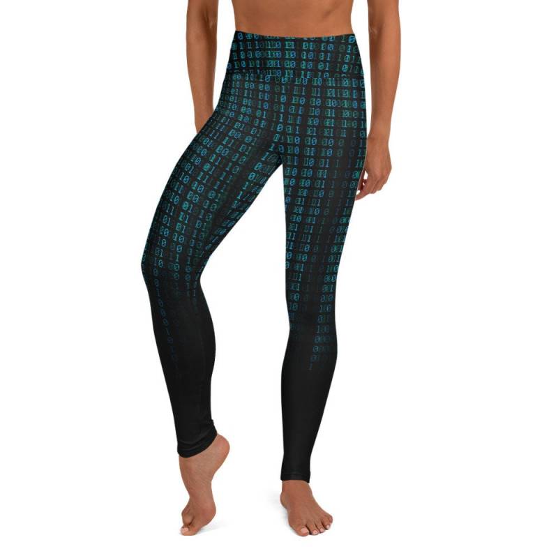 No 1's A Zero Leggings - Binärcode Mathe Matrix Computer Programmierer Welt Mathematik Tag von FatCatProductionsCo