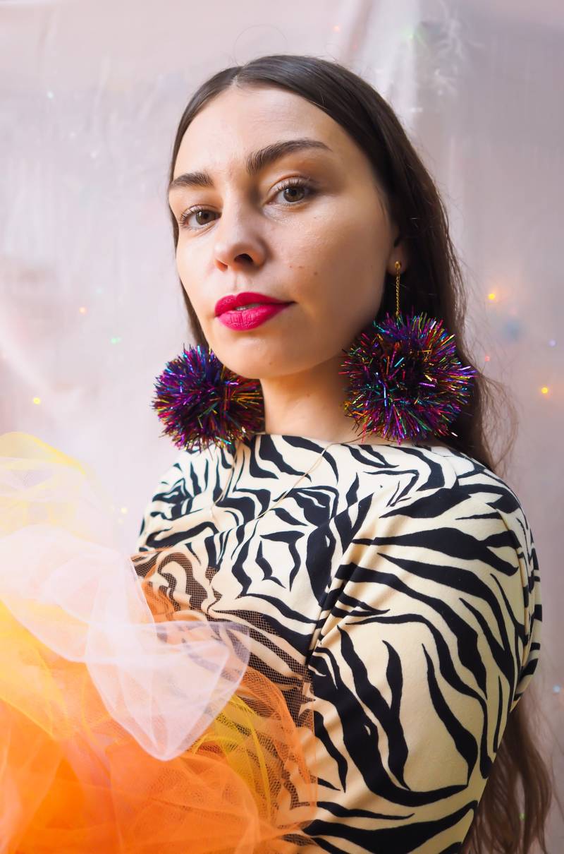 Regenbogen Lametta Ohrringe Herbst Styles Weihnachtsgeschenke Stocking Stuffers von FatPomPoms