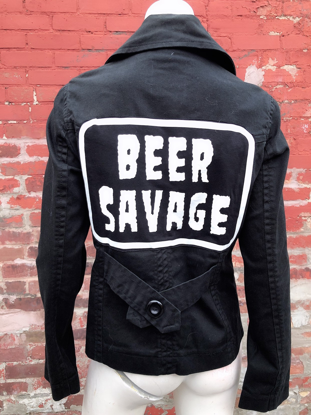 Beer Savage Schwarze Jeansjacke M Beer Savage Schwarze Jeansjacke M von FatalEnvyApparel
