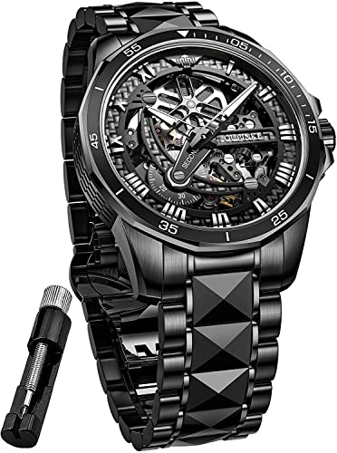 Skelett-Herrenuhr, automatisch, mechanisch, selbstaufziehend, luxuriös, Saphirglas, Wolframstahl, wasserdicht, leuchtend, Armbanduhr, Schwarz, Mechanisch, selbstaufziehend Skelett-Herrenuhr, automatisch, mechanisch, selbstaufziehend, luxuriös, Saphirglas, Wolframstahl, wasserdicht, leuchtend, Armbanduhr, Schwarz, Mechanisch, selbstaufziehend von Fate Love