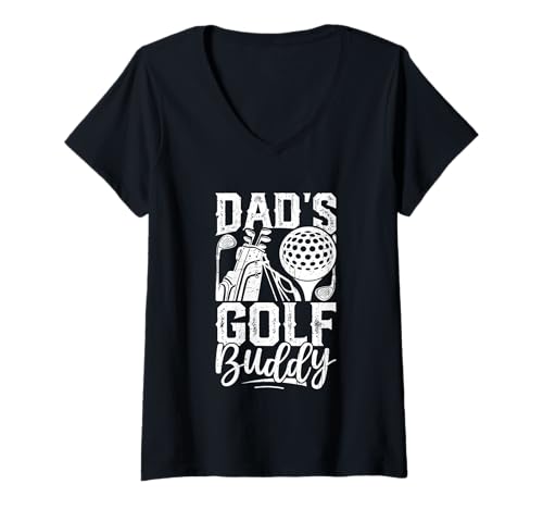 Damen Papas Golfkumpel Funny Sports T-Shirt mit V-Ausschnitt Damen Papas Golfkumpel Funny Sports T-Shirt mit V-Ausschnitt von Father Son Daughter Golfing Fun