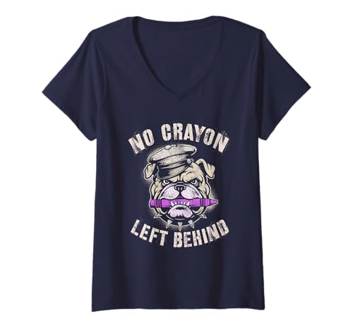 Damen Süßer Humor der Streitkräfte des Militärkorps, ohne DASS EIN Buntstift zurückgelassen wurde T-Shirt mit V-Ausschnitt Damen Süßer Humor der Streitkräfte des Militärkorps, ohne DASS EIN Buntstift zurückgelassen wurde T-Shirt mit V-Ausschnitt von Father Son Jarhead Red Friday Grunt Dad Eater Joke