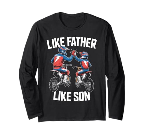 Wie Vater wie Sohn Papa und Baby passend zum Vatertag Langarmshirt von Father and Son Design Apparel