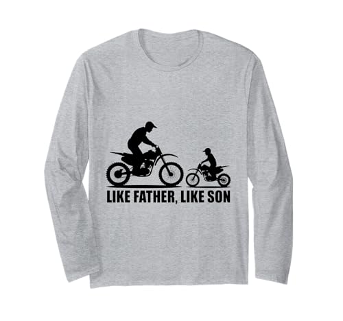 Wie Vater wie Sohn Papa und Baby passend zum Vatertag Langarmshirt von Father and Son Design Apparel
