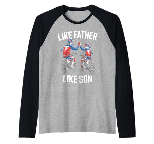 Wie Vater wie Sohn Papa und Baby passend zum Vatertag Raglan von Father and Son Design Apparel