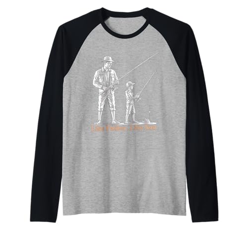Wie Vater wie Sohn Papa und Baby passend zum Vatertag Raglan von Father and Son Design Apparel
