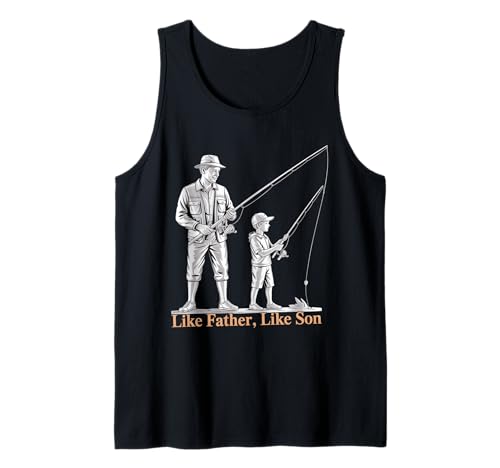 Wie Vater wie Sohn Papa und Baby passend zum Vatertag Tank Top von Father and Son Design Apparel