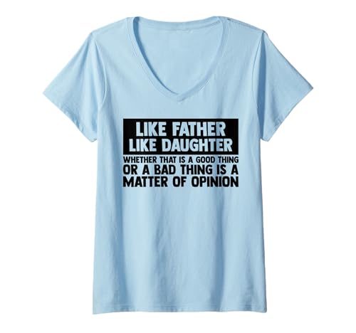 Damen Wie Vater wie Tochter passende Papa Töchter Väter Luv T-Shirt mit V-Ausschnitt von Father's Birthday Gift