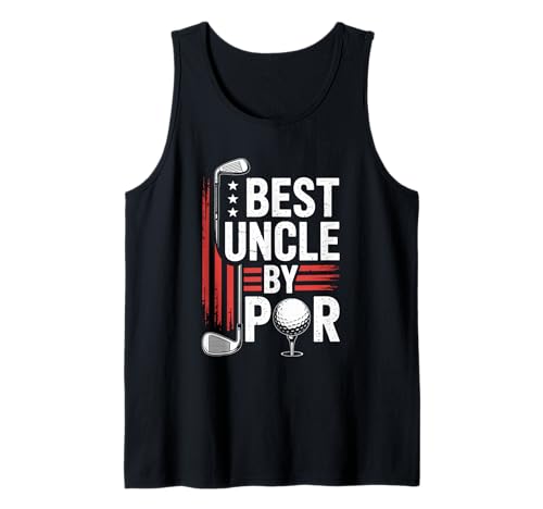Uncle Golf Best Uncle by Par Funny Golfing Baby Ankündigung Tank Top von Father's Day Daddy Golfer Party Saying