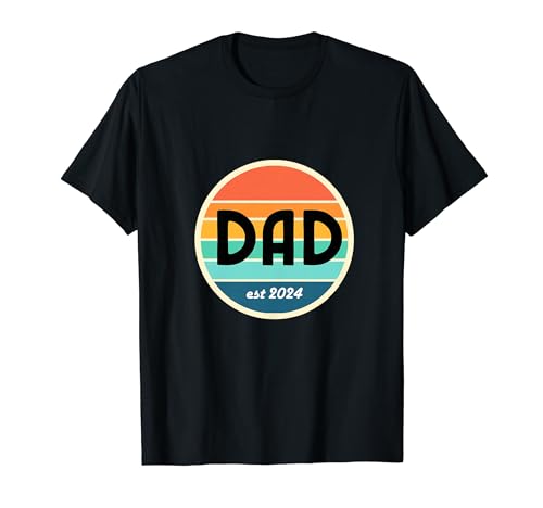 Retro-Vatertagsgeschenkidee, neuer Vater, Zwilling, Jungen, Mädchen, 2024 Papa T-Shirt von Fathers Day Gifts First time Dad, Cool Daddy to be