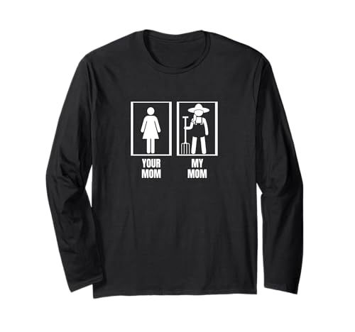 Farming Your Mama Meine Mutter Sohn Tochter Lustiger Farmer Langarmshirt von Fathers Day Gifts For Farmer