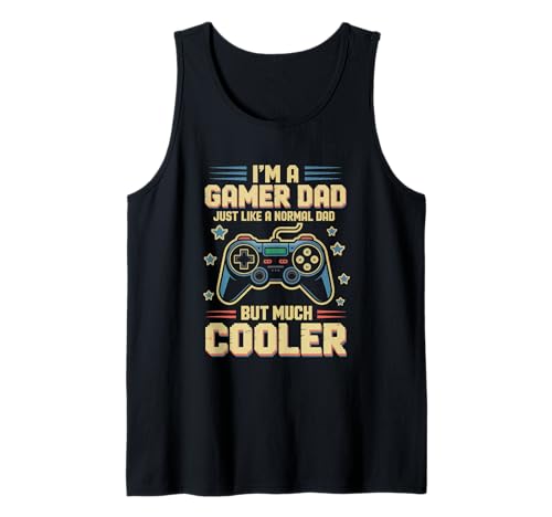 Herren Gamer Dad Like A Normal Dad Lustiges Spielen Lustiger Vatertag Tank Top von Fathers day Gifts For Gamer Dad Gaming Geek FP