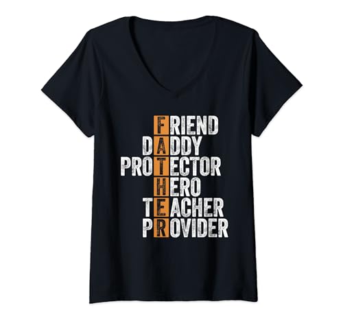 Damen Vater-Definition-T-Shirt – Vatertags-T-Shirt T-Shirt mit V-Ausschnitt von Fathers day gift T-Shirt