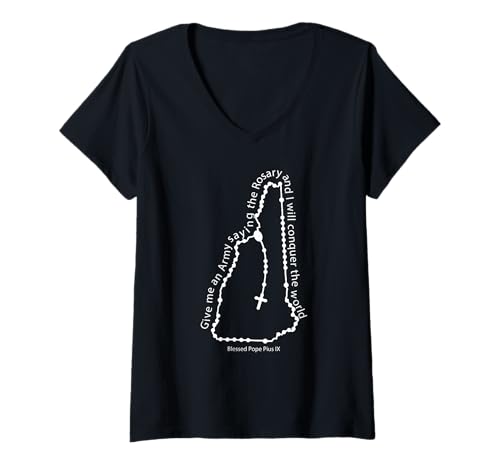 Damen NH New Hampshire Rosenkranz Rallye State Ouline T-Shirt mit V-Ausschnitt Damen NH New Hampshire Rosenkranz Rallye State Ouline T-Shirt mit V-Ausschnitt von Fatima New Hampshire Blessed Mother