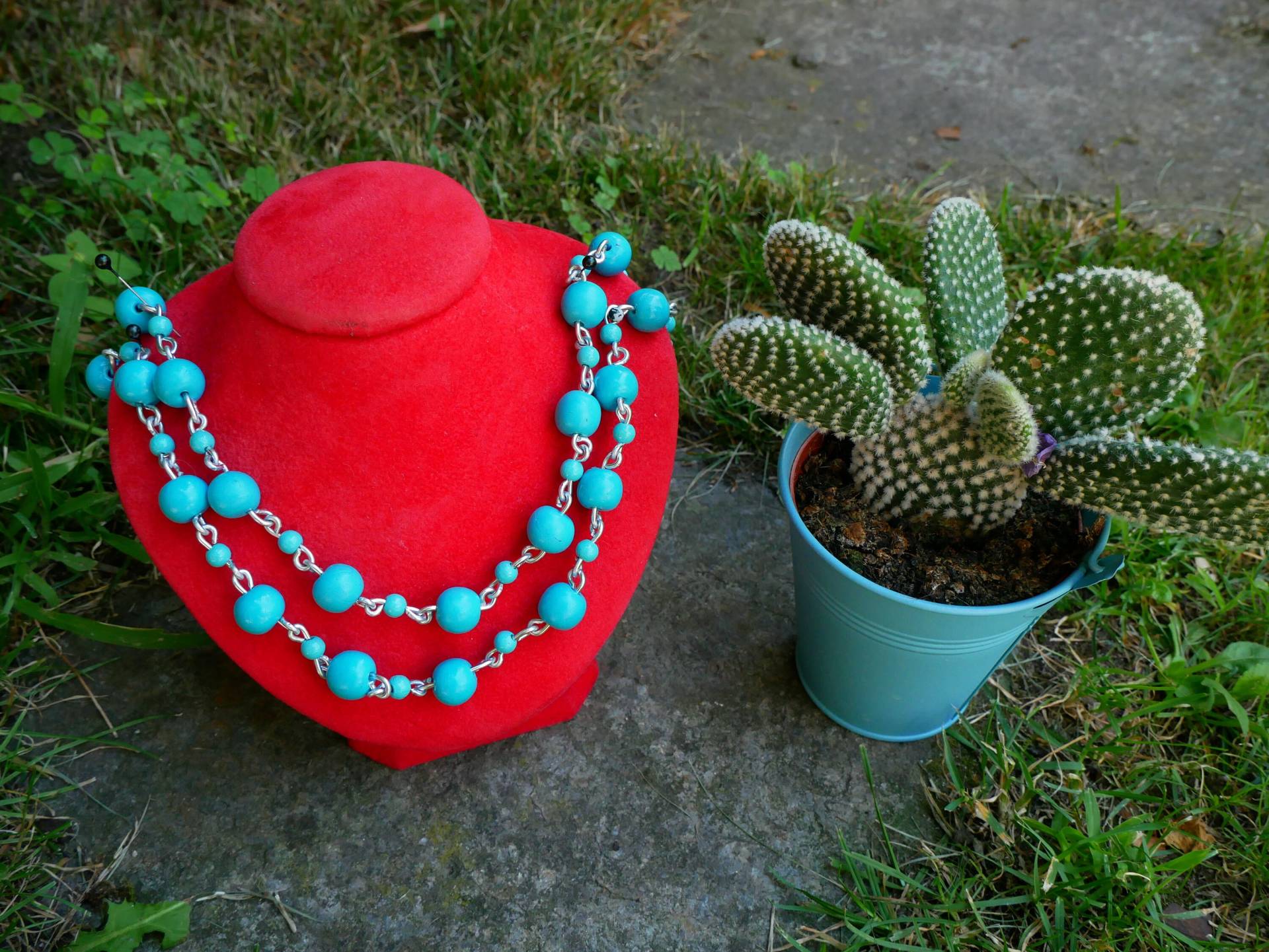 Polymer-Ton-Halskette „Türkis Wie Ein Klarer Himmel"-Halskette.polymerclay.blau.geometrisch.fimo Polymer-Ton-Halskette „Türkis Wie Ein Klarer Himmel"-Halskette.polymerclay.blau.geometrisch.fimo von FattodaTerri