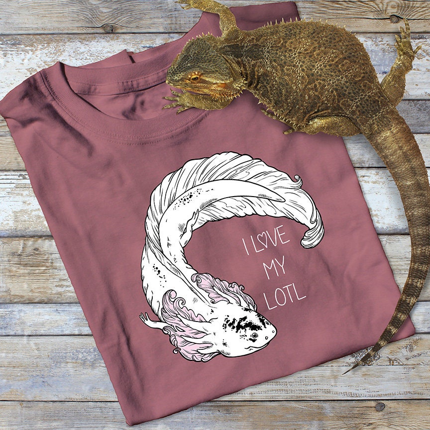 Axolotl-T-Shirt, Hübsches Axolotl, Axolotl-Geschenk-T-Shirt, Axolotl-Bedrucktes Hemd, Amphibie Axolotl-T-Shirt, Hübsches Axolotl, Axolotl-Geschenk-T-Shirt, Axolotl-Bedrucktes Hemd, Amphibie von FattyPancake