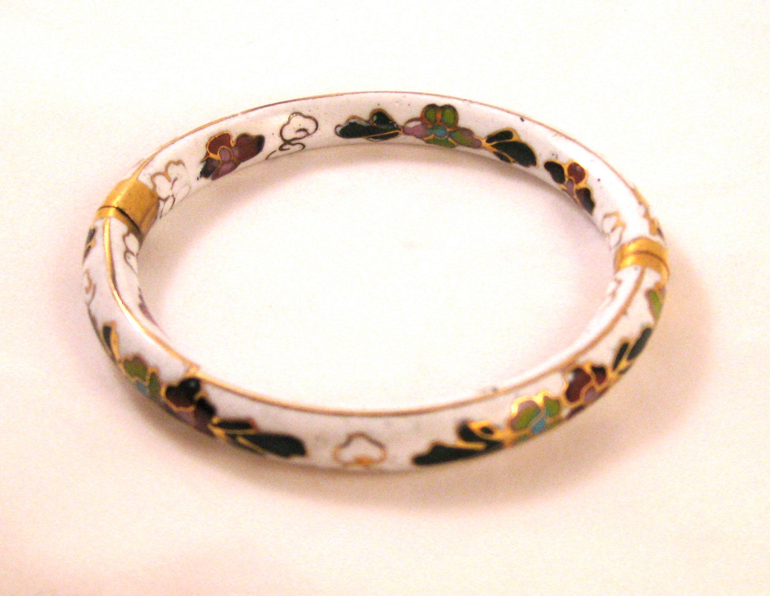 Vintage Blumen Handbemalter Keramik Armreif Vintage Blumen Handbemalter Keramik Armreif von FauciVintage