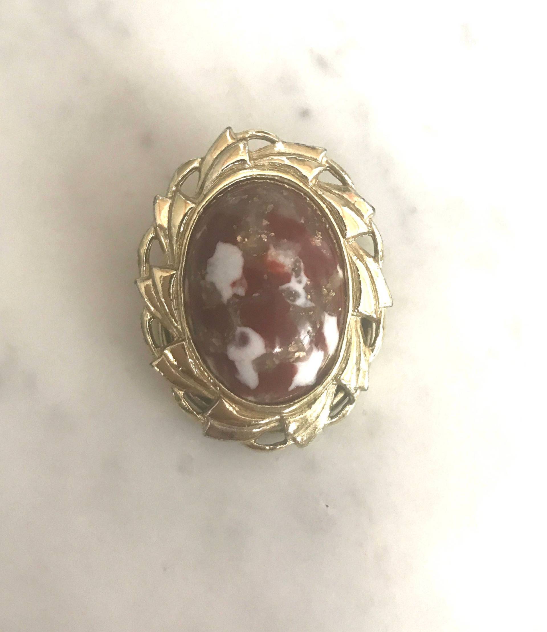 Vintage Roten Stein Schal Clip Vintage Roten Stein Schal Clip von FauciVintage