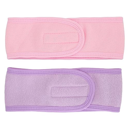 2pcs Gesichtshaarband halten Schweiß weg Einstellbare sichere Haarbinde für Gesichtsreinigung Hautpflege Yoga Shampoo Stirnband von Fauitay