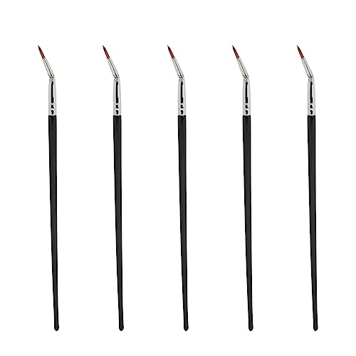 5pcs Gebogene Eyeliner Pinsel Multifunktionale Make-up abgewinkelte Eyeliner Bürsten kosmetisches Werkzeug für Concealer Tränenrillen versehener Concealer-Pinsel aus Seidenraupe von Fauitay